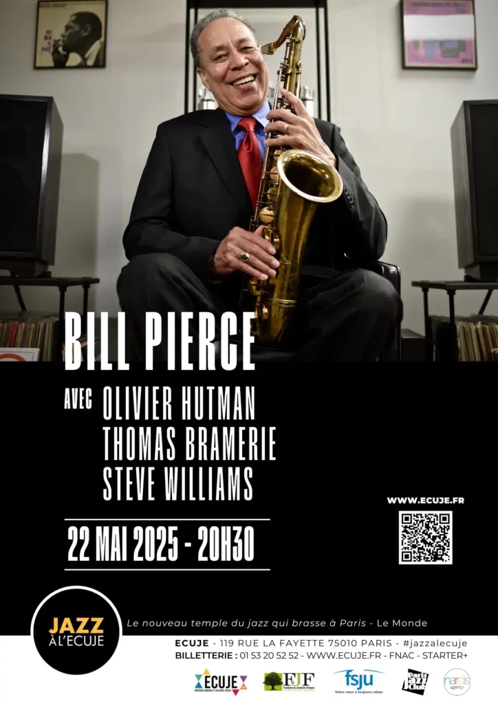 Affiche concert Bill Pierce à Jazz à l'ECUJE