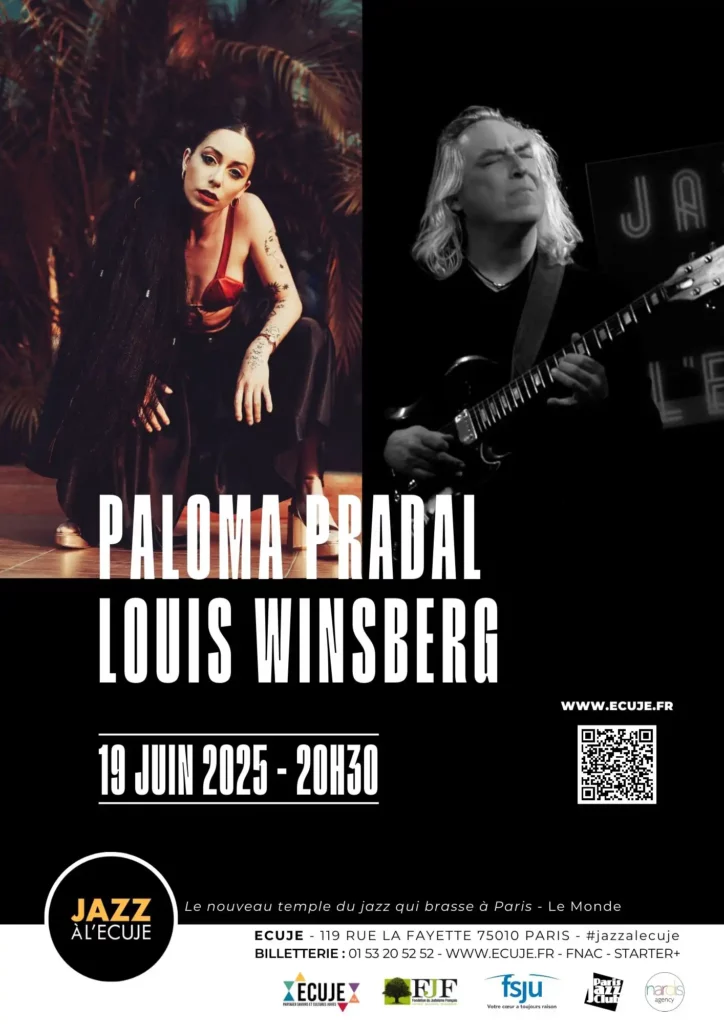 Affiche du concert Jazz à l'ECUJE de Paloma Pradal et Louis Winsberg