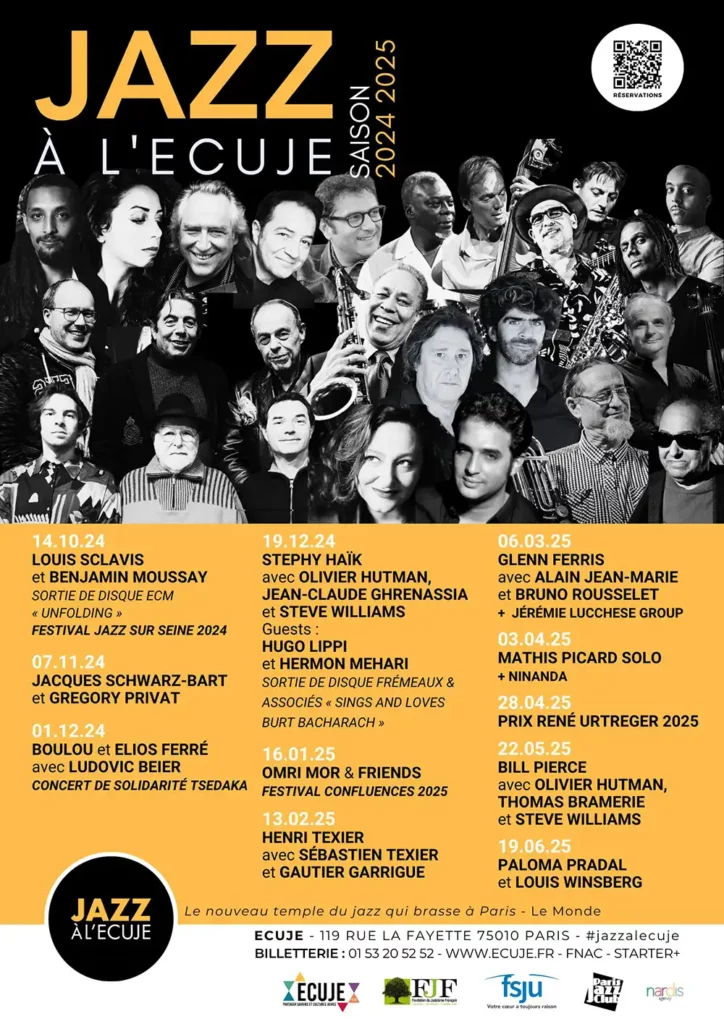 Affiche de la saison Jazz à l'ECUJE 2024 2025