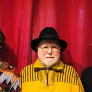 Henri Texier avec Sébastien Texier et Gautier Garrigue. Photo Josiane Texier