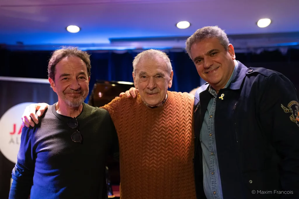 Olivier Hutman, René Urtreger et Gad Ibgui (ECUJE 2024). Photo Maxim François