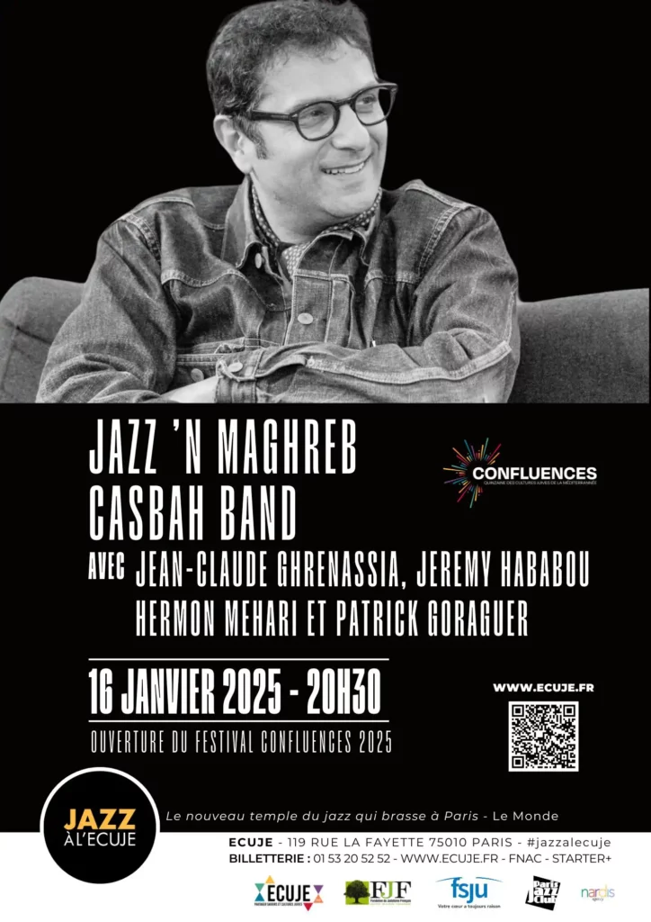 Affiche du concert Jazz à l'ECUJE de Casbah Band - Festival Confluences 2025