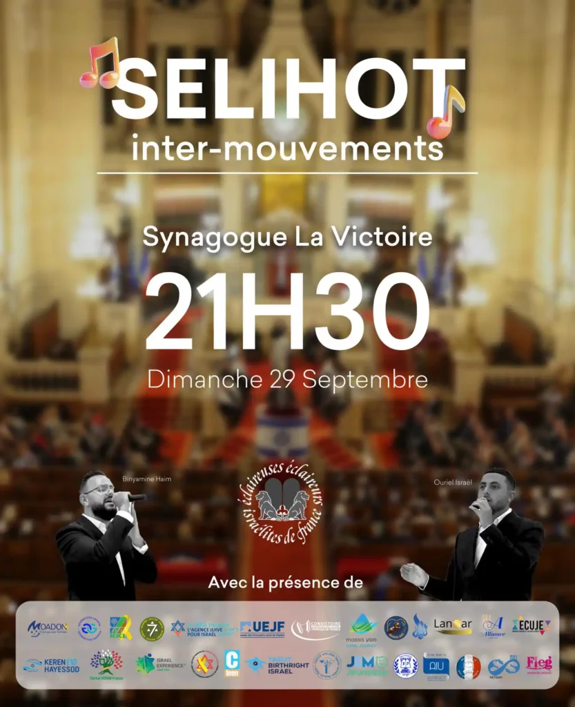 Participez à la Soirée des Selihot à la Grande Synagogue de la Victoire, le 29 septembre