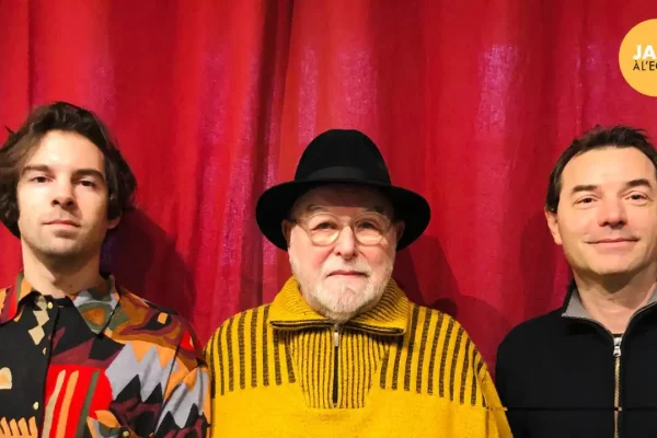 Henri Texier avec Sébastien Texier et Gautier Garrigue. Photo Josiane Texier