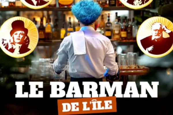 Le barman de l'île de Dan Harel, mis en scène par Bernard Bitan. Soirée hors les murs à La Scène Parisienne